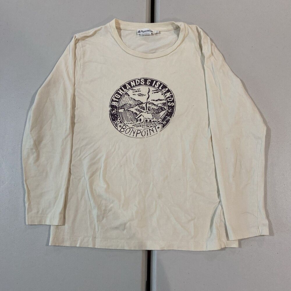 Authentic Bonpoint Paris Highlands & Islands Long Sleeve Shirt Made in Portugal